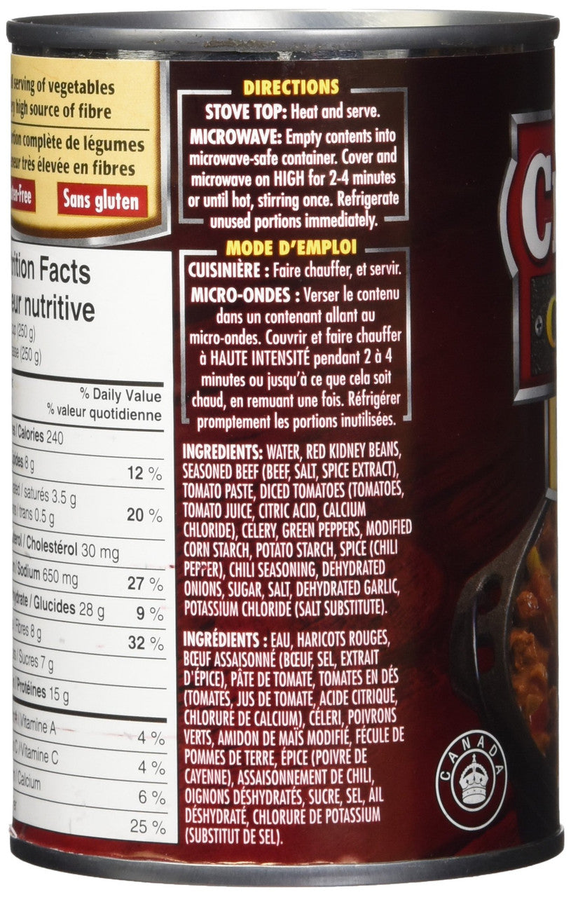 Campbell's Chunky Chili Homestyle, 425g/15oz., {Imported from Canada}